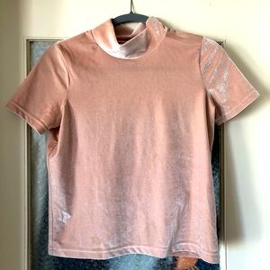 Madewell Blush mock neck top